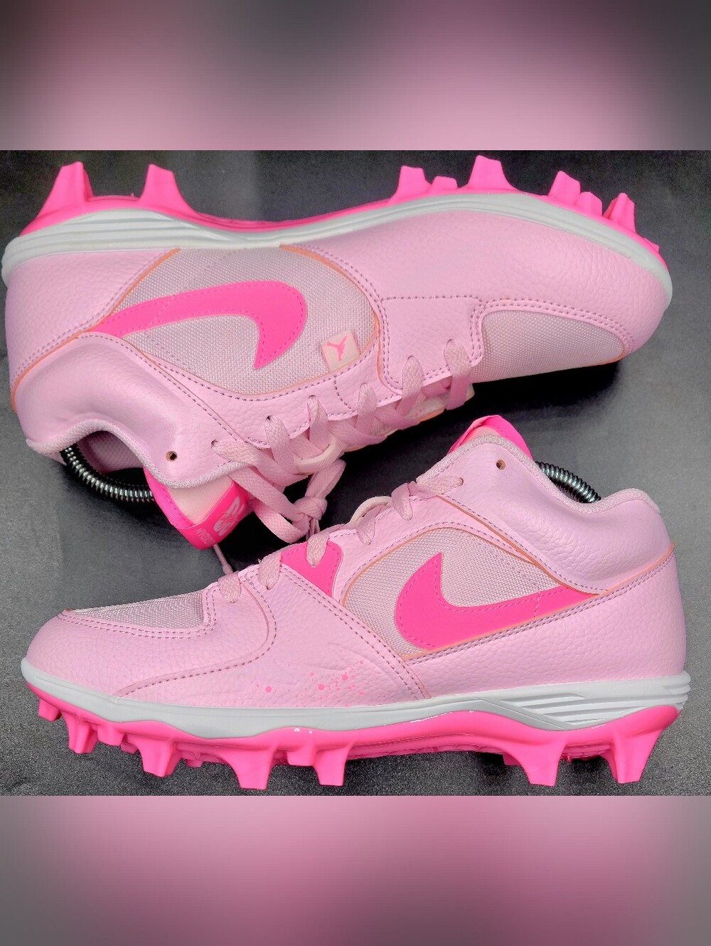 Nike Air Jordan Stadium 90 Low TD Football Cleats Pink Sz 10 Men New